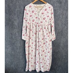 Vintage Victorias Secret Country Cotton Gown Women S White Floral Cottage Praire